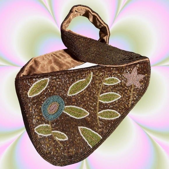 Vintage Y2K Beaded Saddle Shoulder Bag - Picture 2 of 3